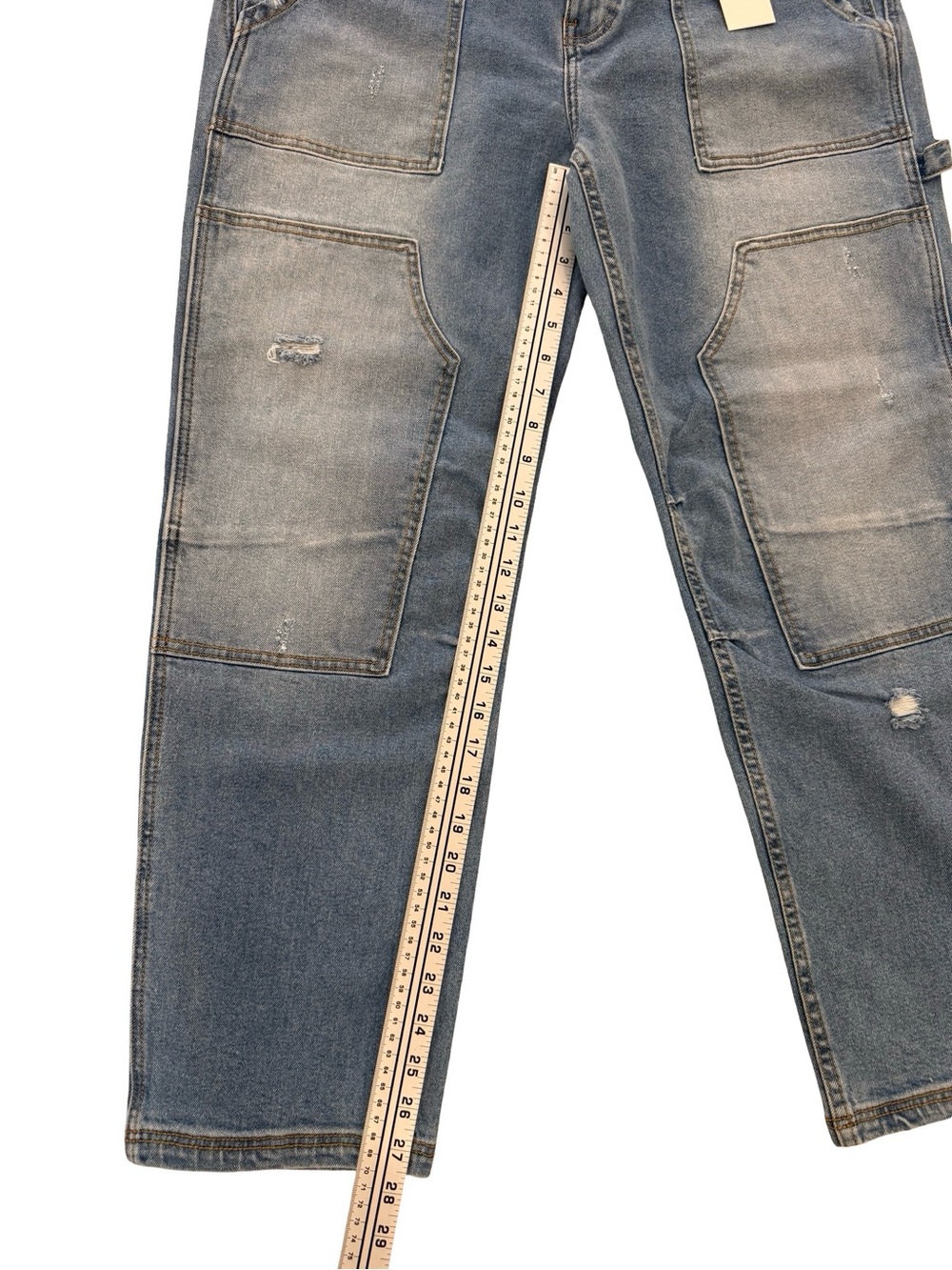 DRIFTWOOD Plus-Size Boyfriend cropped Jeans in Washed Blue - Picture 8 of 10